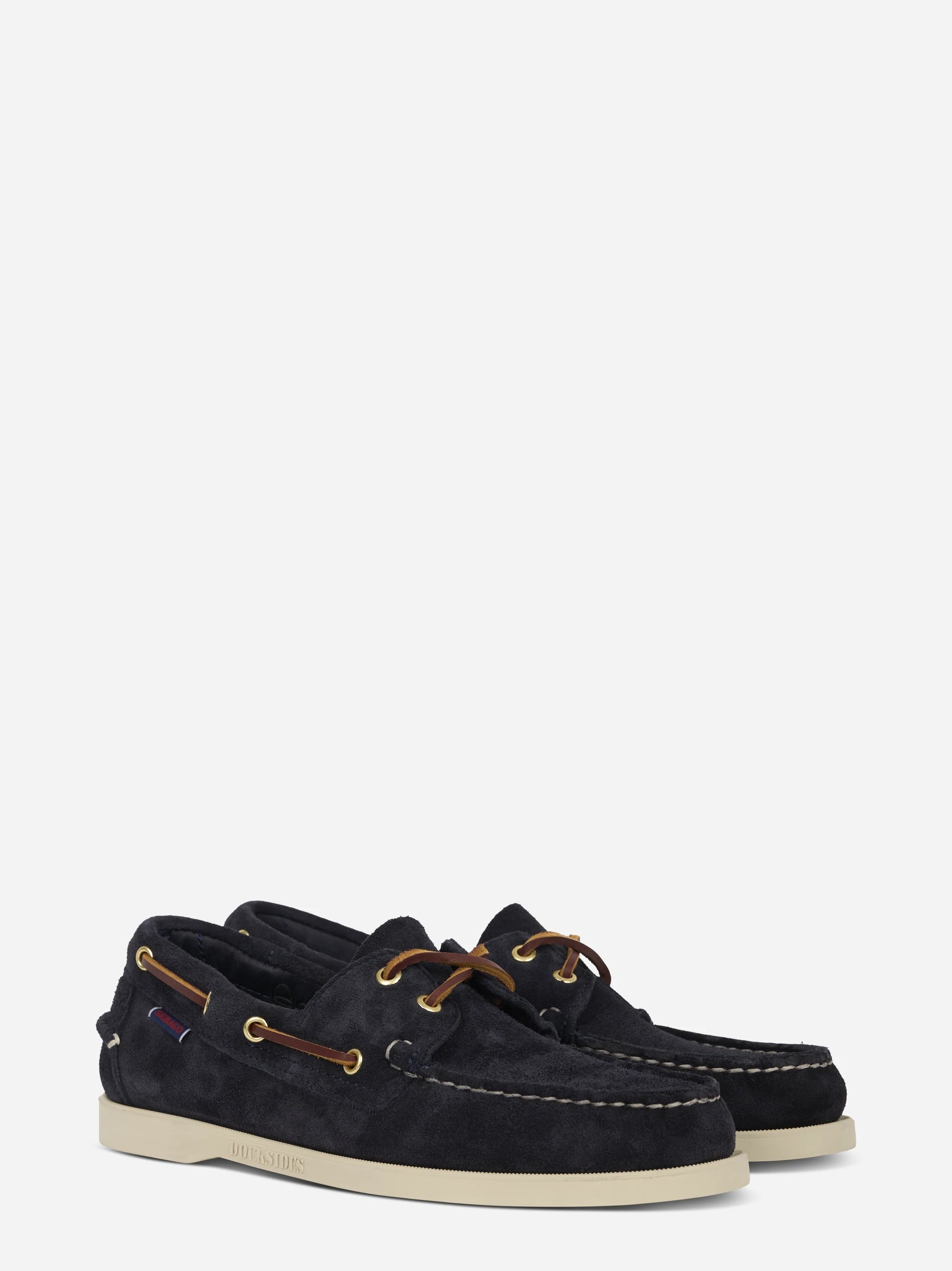Mocassino da barca Dockside Portland in suede blu