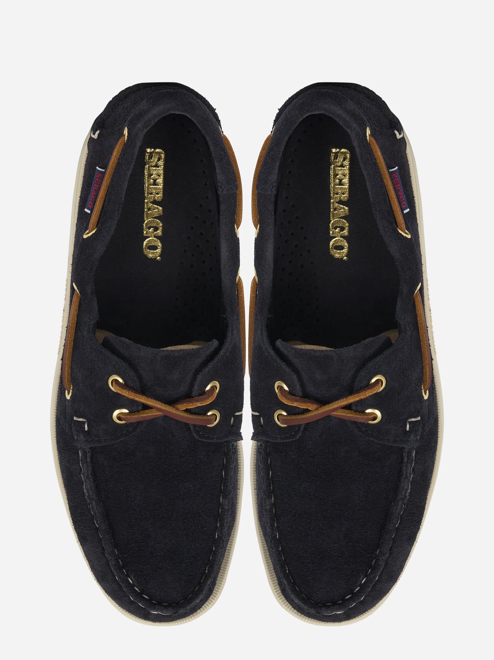 Mocassino da barca Dockside Portland in suede blu