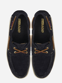 Mocassino da barca Dockside Portland in suede blu