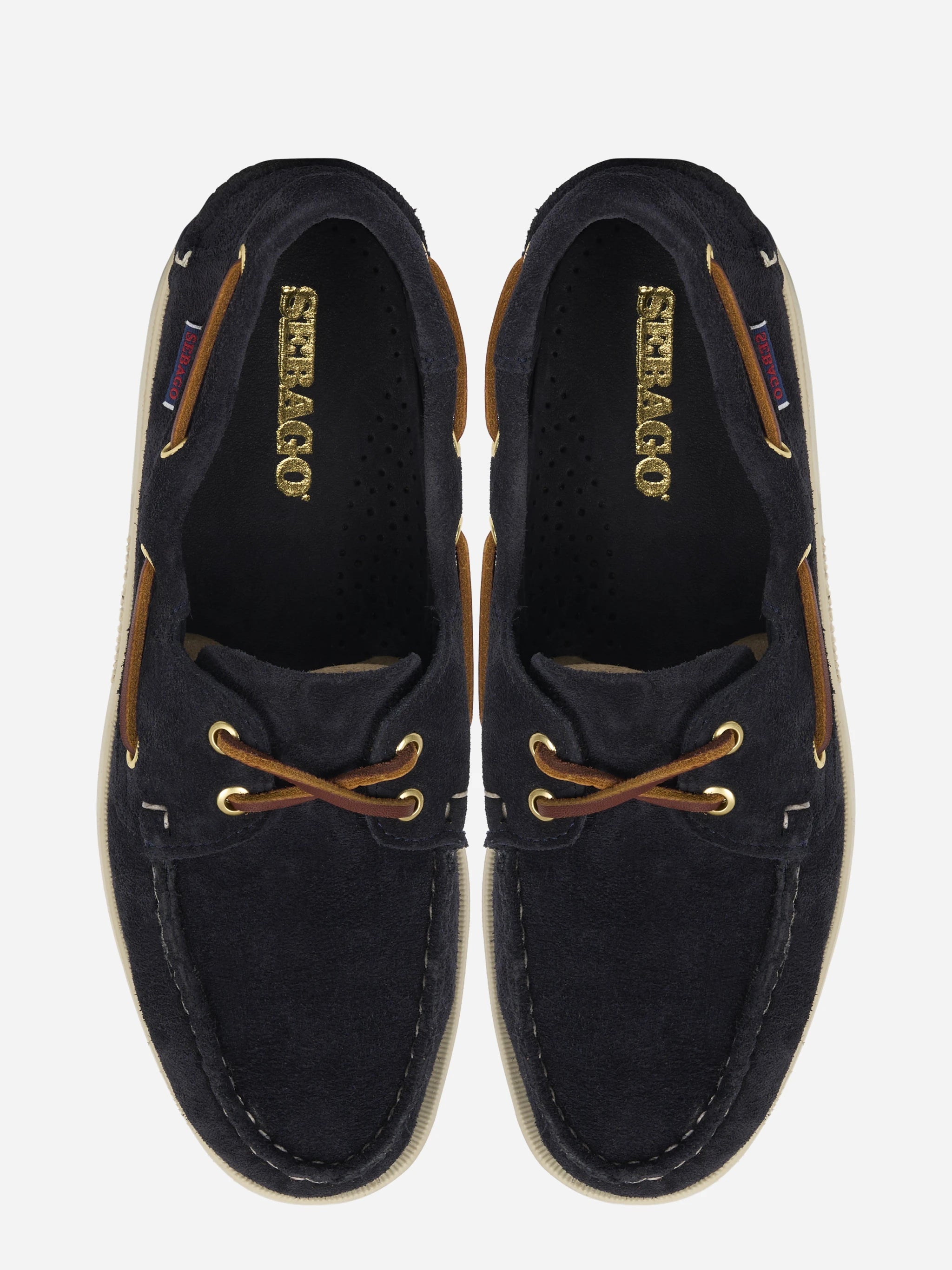 Mocassino da barca Dockside Portland in suede blu