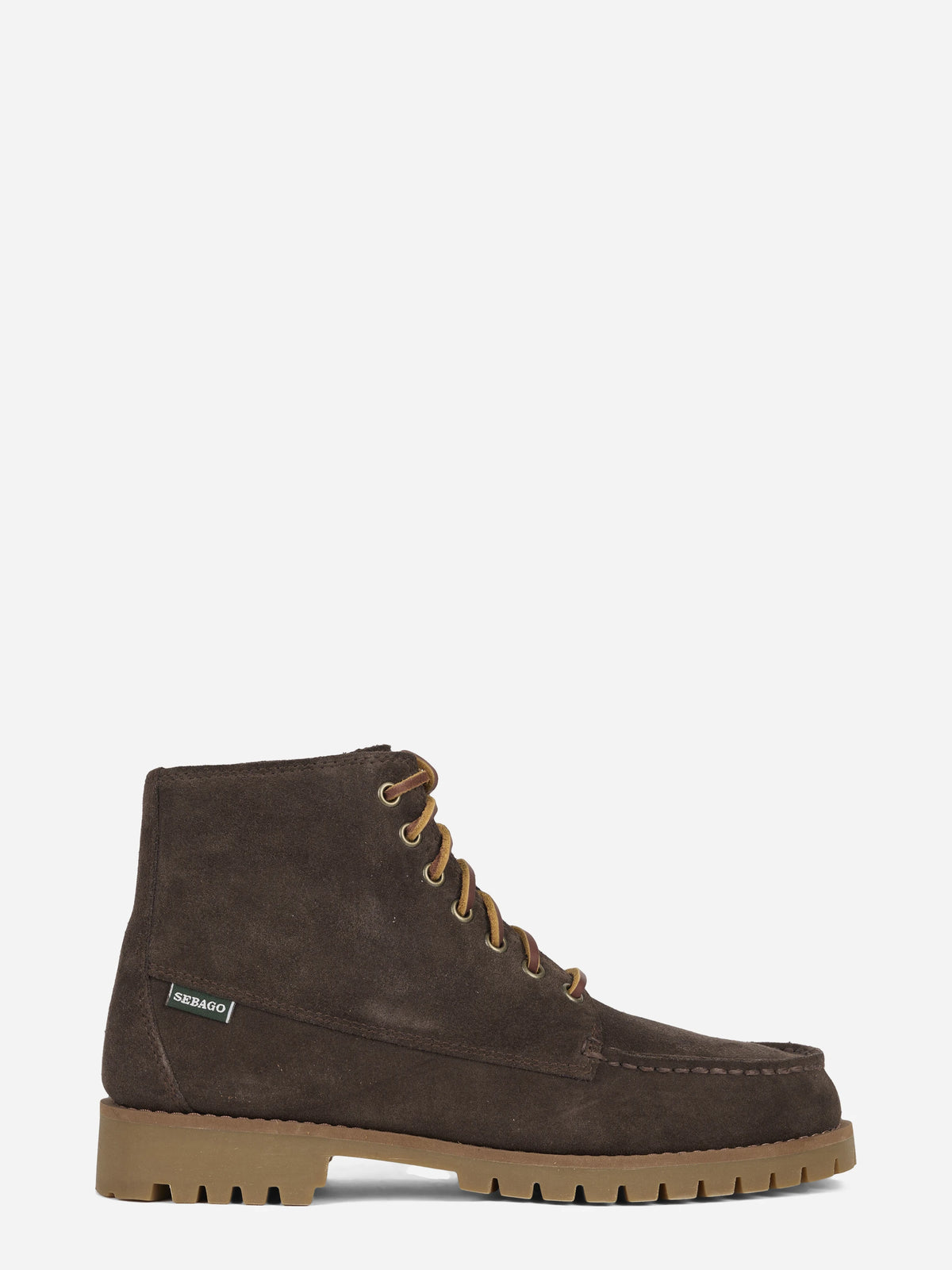 Stivaletto Parker stringato in pelle marrone - vista laterale