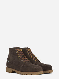 Stivaletto Parker stringato in pelle marrone - vista tre quarti