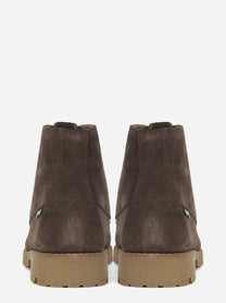 Stivaletto Parker stringato in pelle marrone - vista posteriore