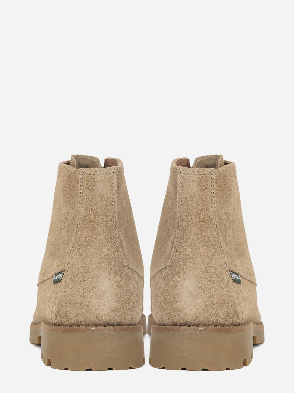Stivaletto Parker stringato in pelle beige - vista posteriore