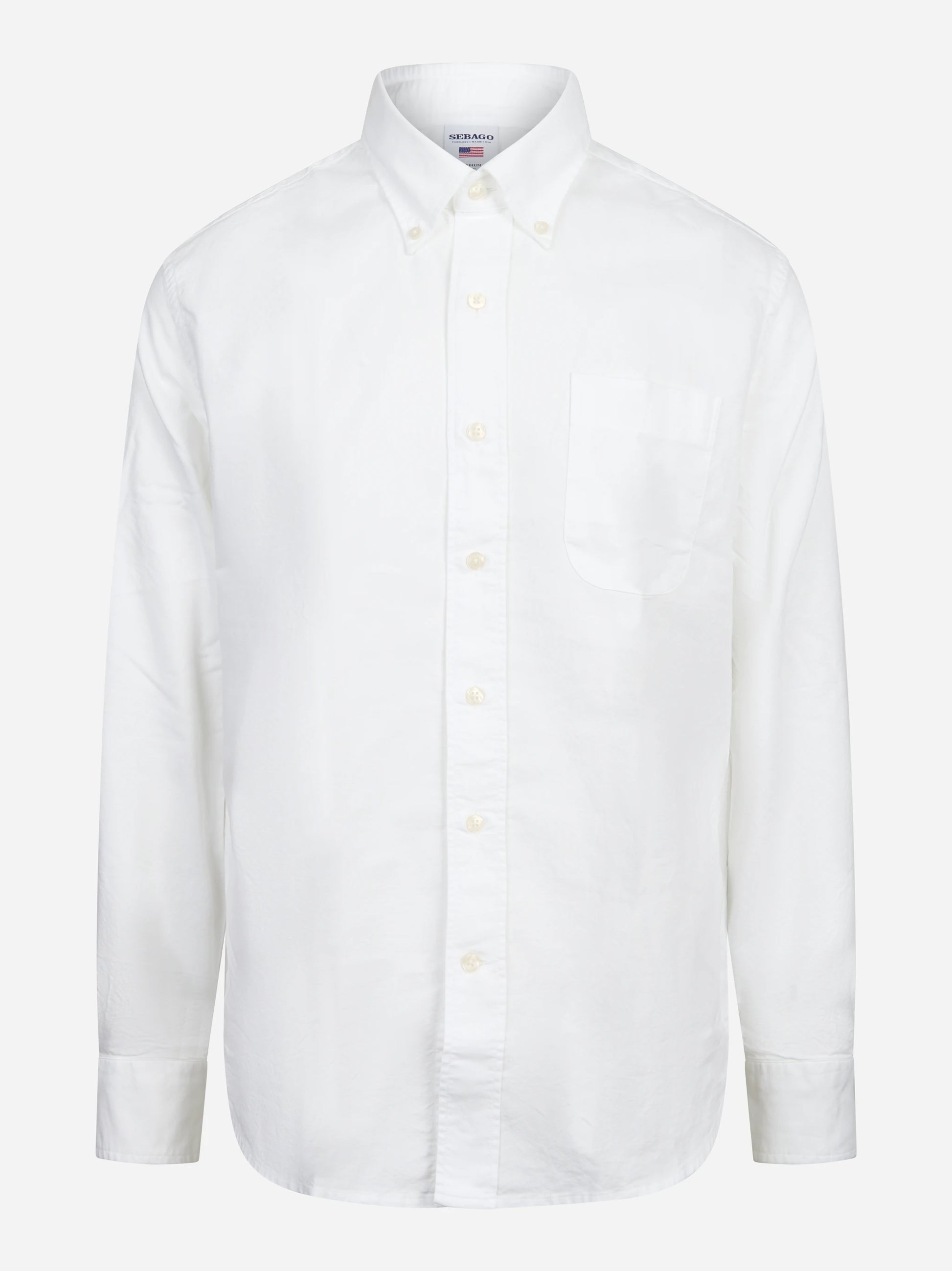 Camicia Oxford button-down Whaleback Ox bianca SEBAGO – immagine 1 di 3