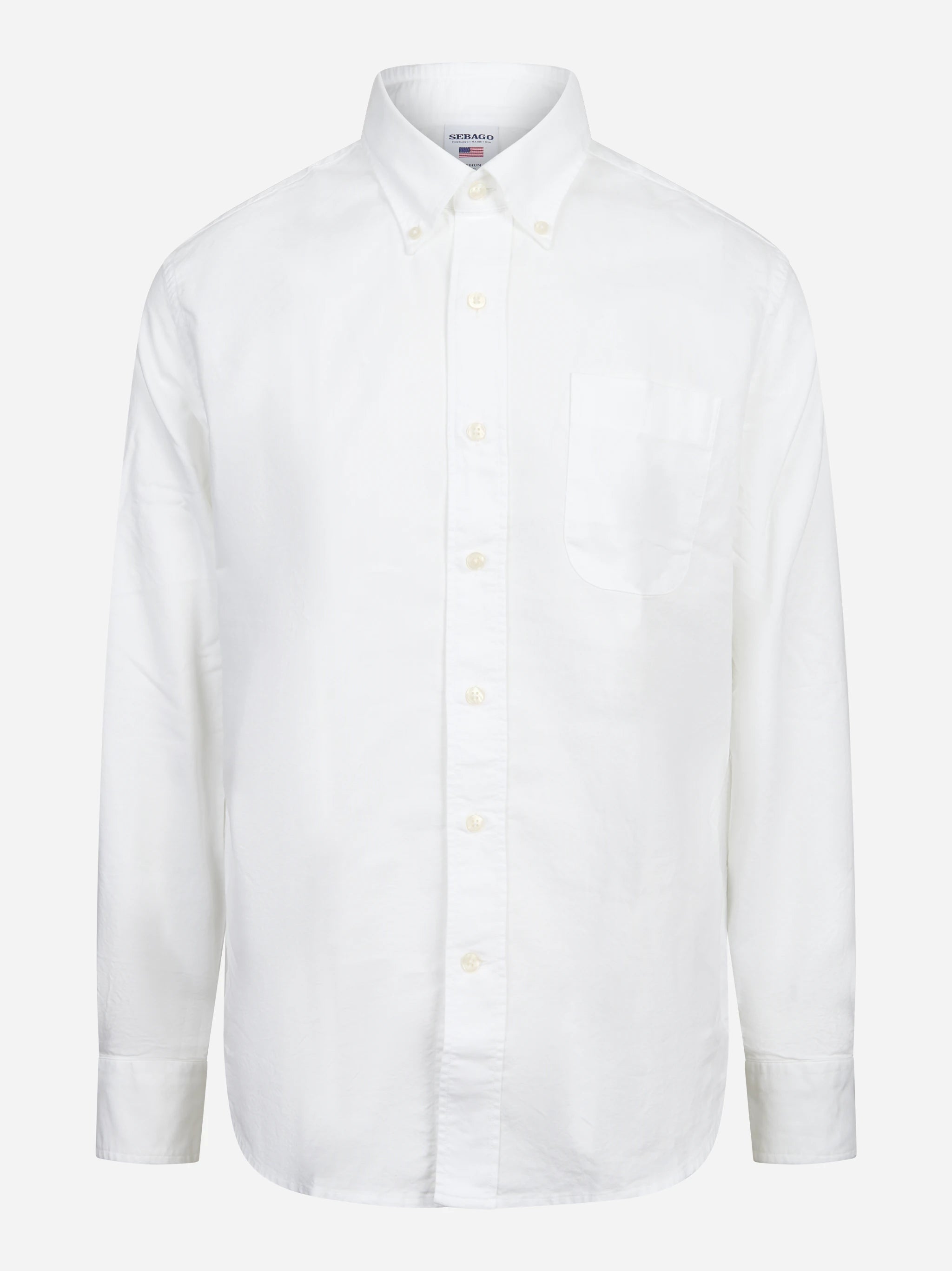Camicia Oxford button-down Whaleback Ox bianca SEBAGO – immagine 1 di 3