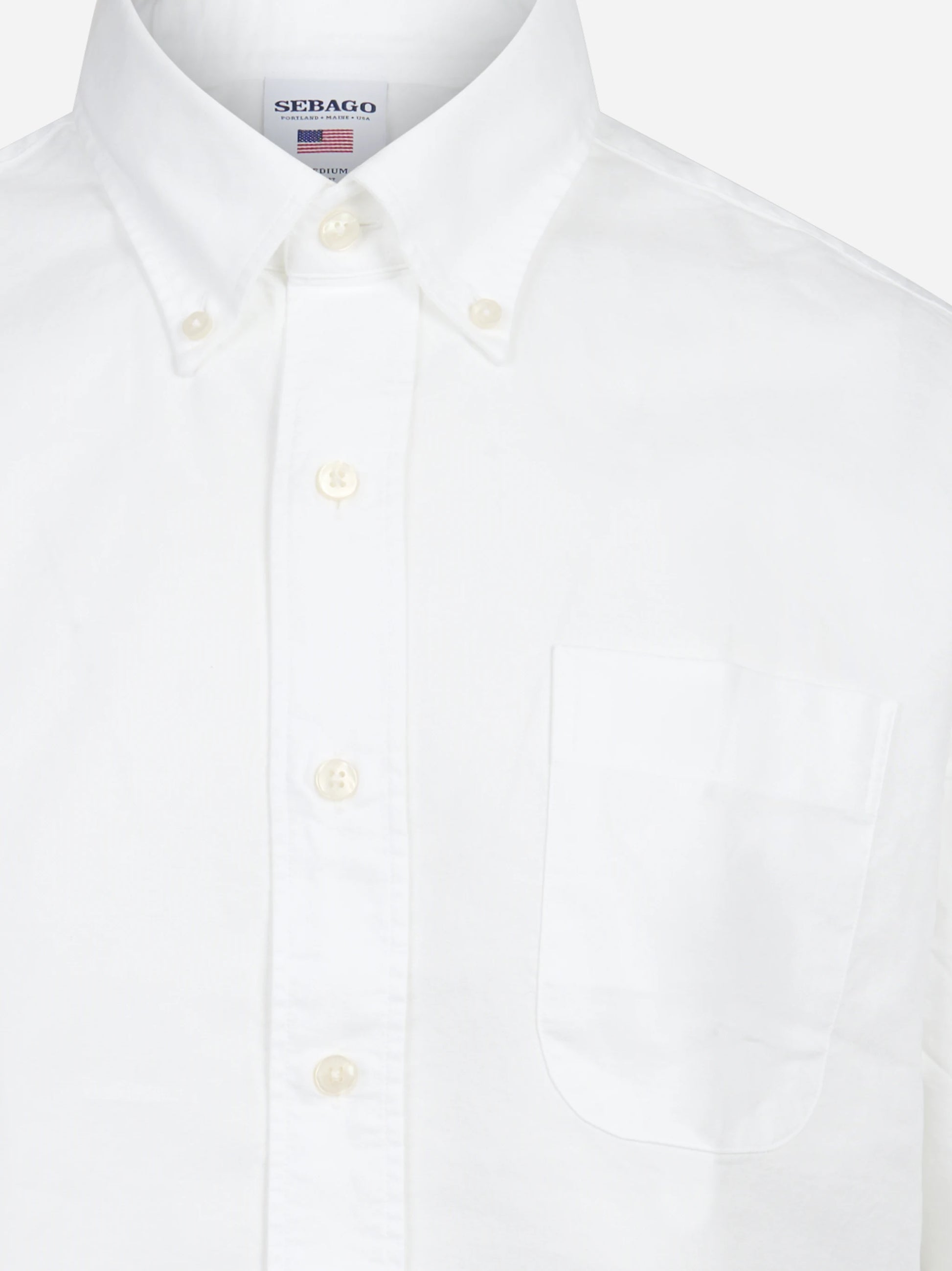 Camicia Oxford button-down Whaleback Ox bianca SEBAGO – immagine 3 di 3