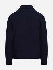Maglia dolcevita in lana blu SEBAGO – immagine 2 di 3