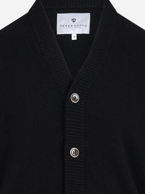 Cardigan con bottoni e tasche nero SEVEN GAUGE - dettaglio