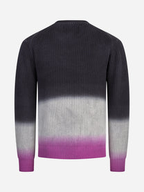 Maglia girocollo tie-dye fucsia SEVEN GAUGE - vista posteriore