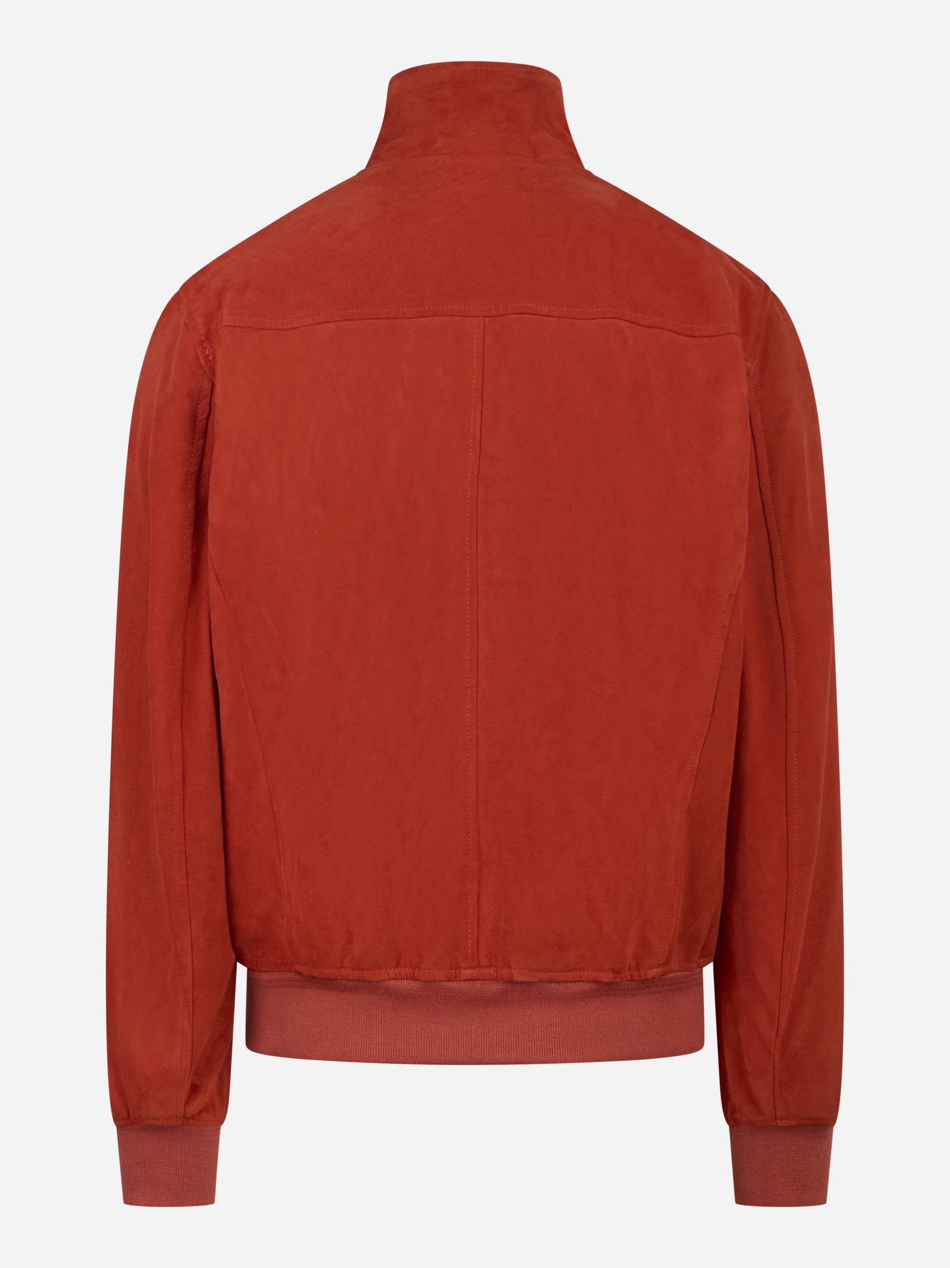Bomber Jeff in pelle scamosciata Rosso