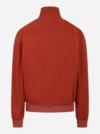 Bomber Jeff in pelle scamosciata Rosso