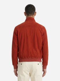Bomber Jeff in pelle scamosciata Rosso