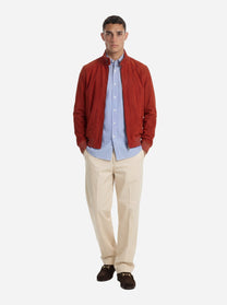 Bomber Jeff in pelle scamosciata Rosso