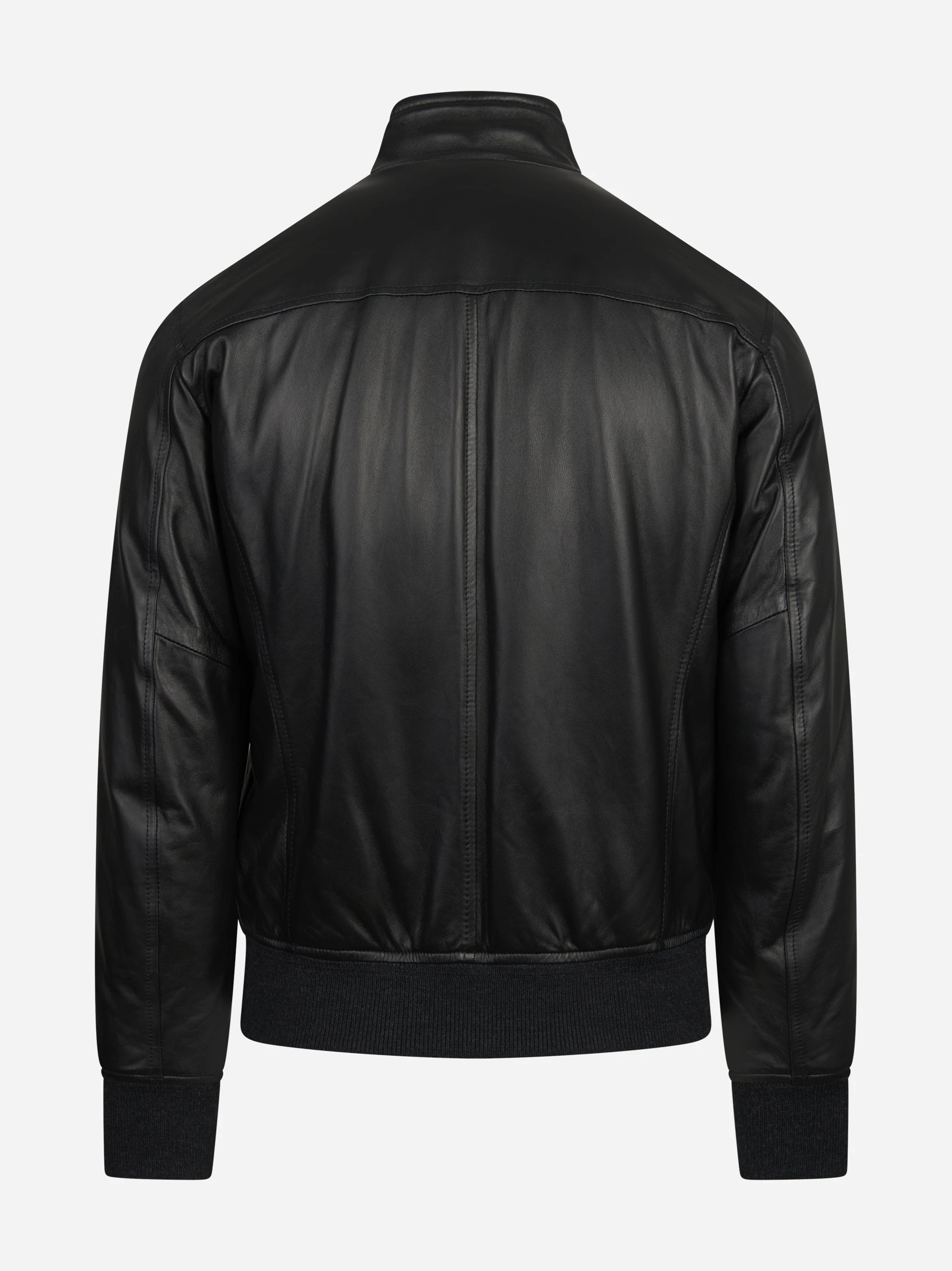 Bomber in pelle nero STEWART – immagine 2 di 3