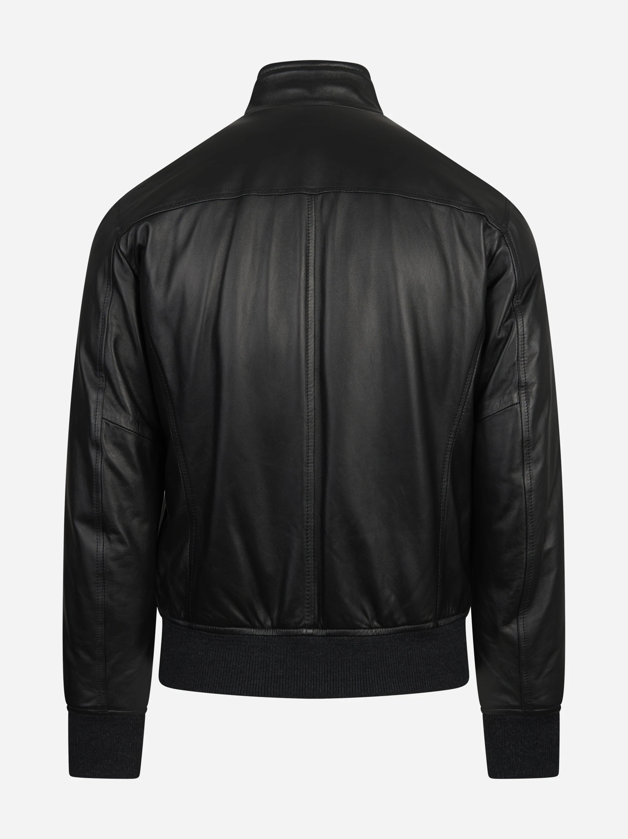 Bomber in pelle nero STEWART – immagine 2 di 3