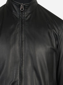 Bomber in pelle nero STEWART – immagine 3 di 3