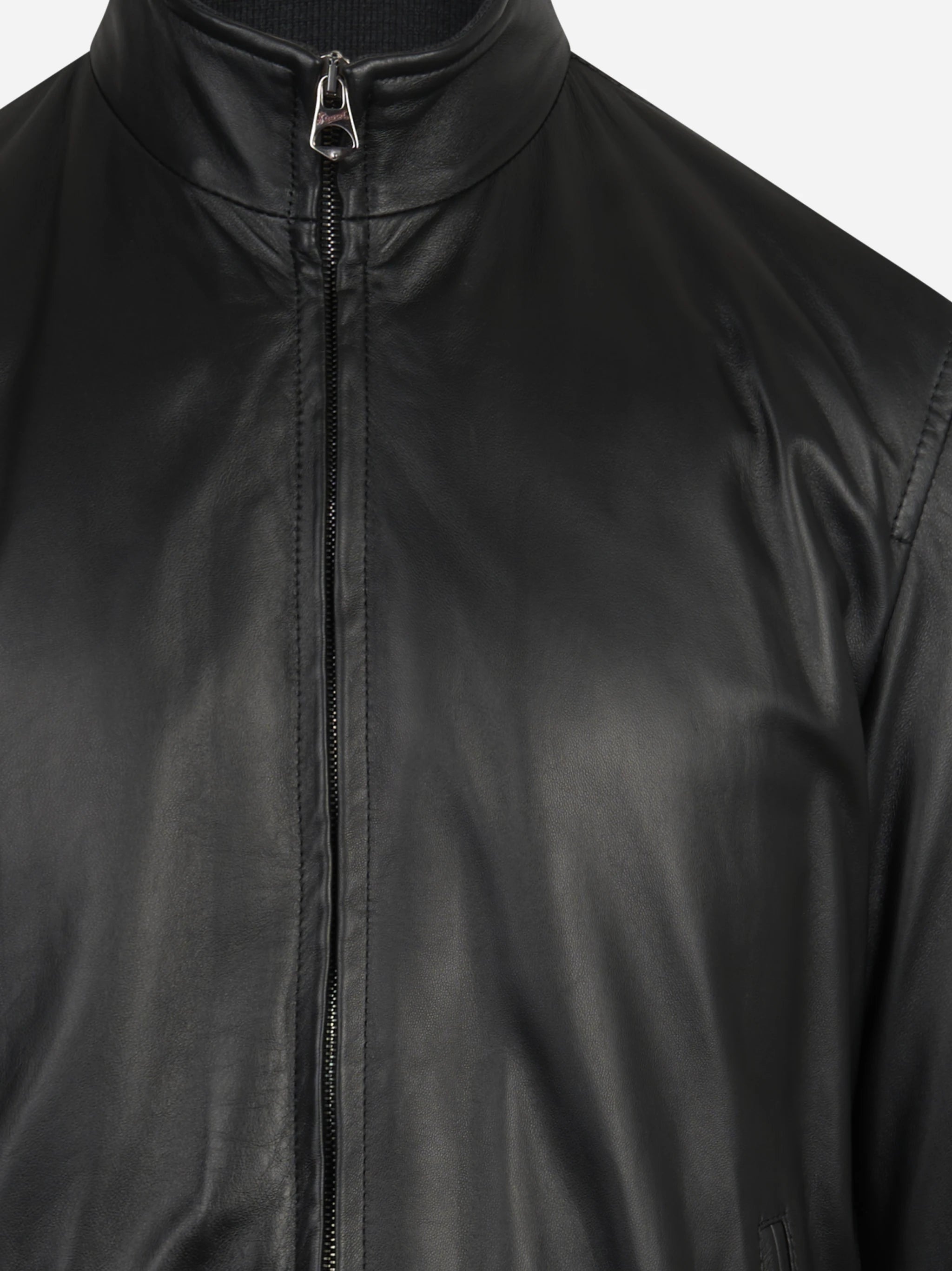 Bomber in pelle nero STEWART – immagine 3 di 3