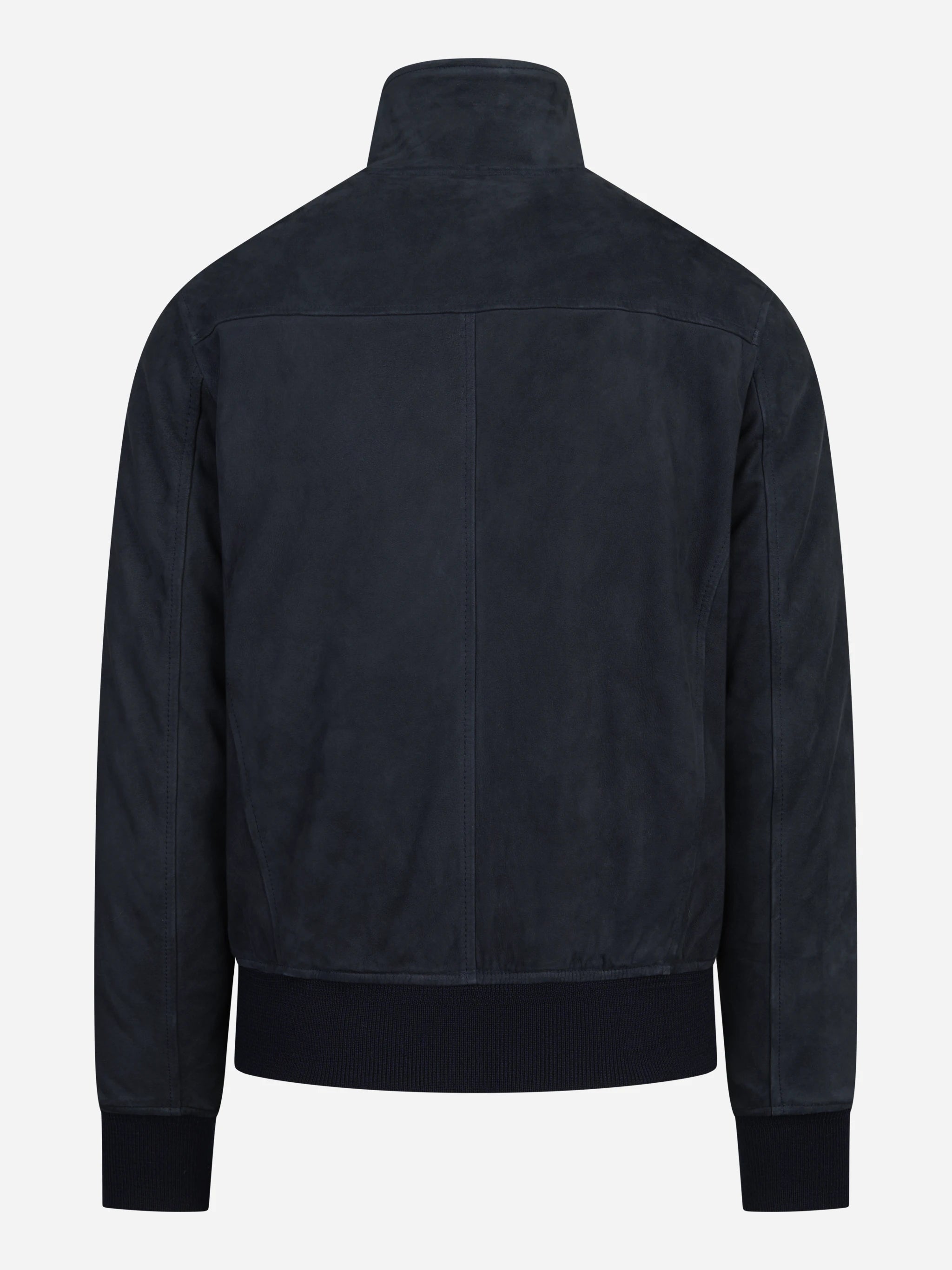 Bomber in pelle scamosciata blu STEWART – immagine 2 di 3
