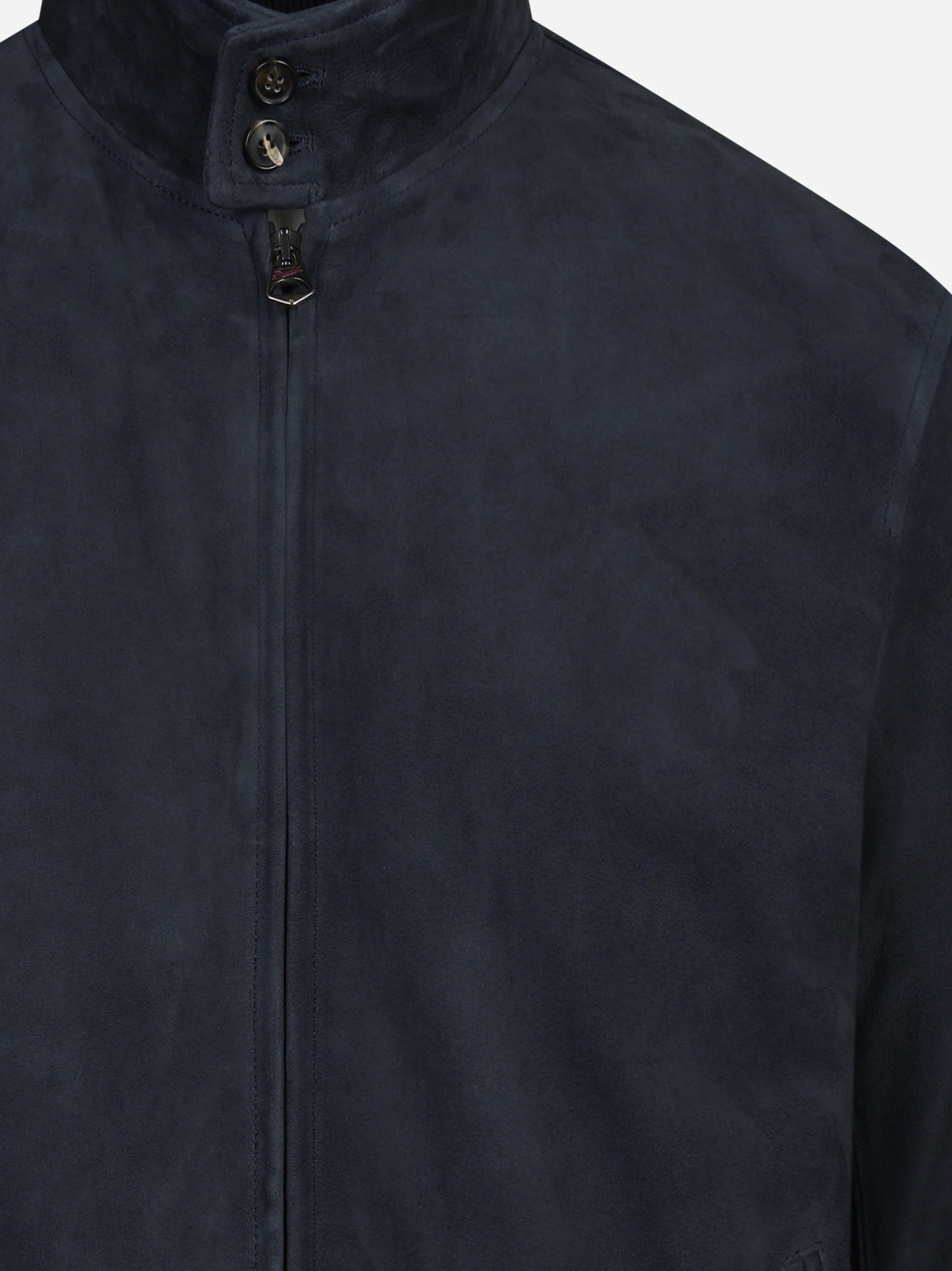 Bomber in pelle scamosciata blu STEWART – immagine 3 di 3