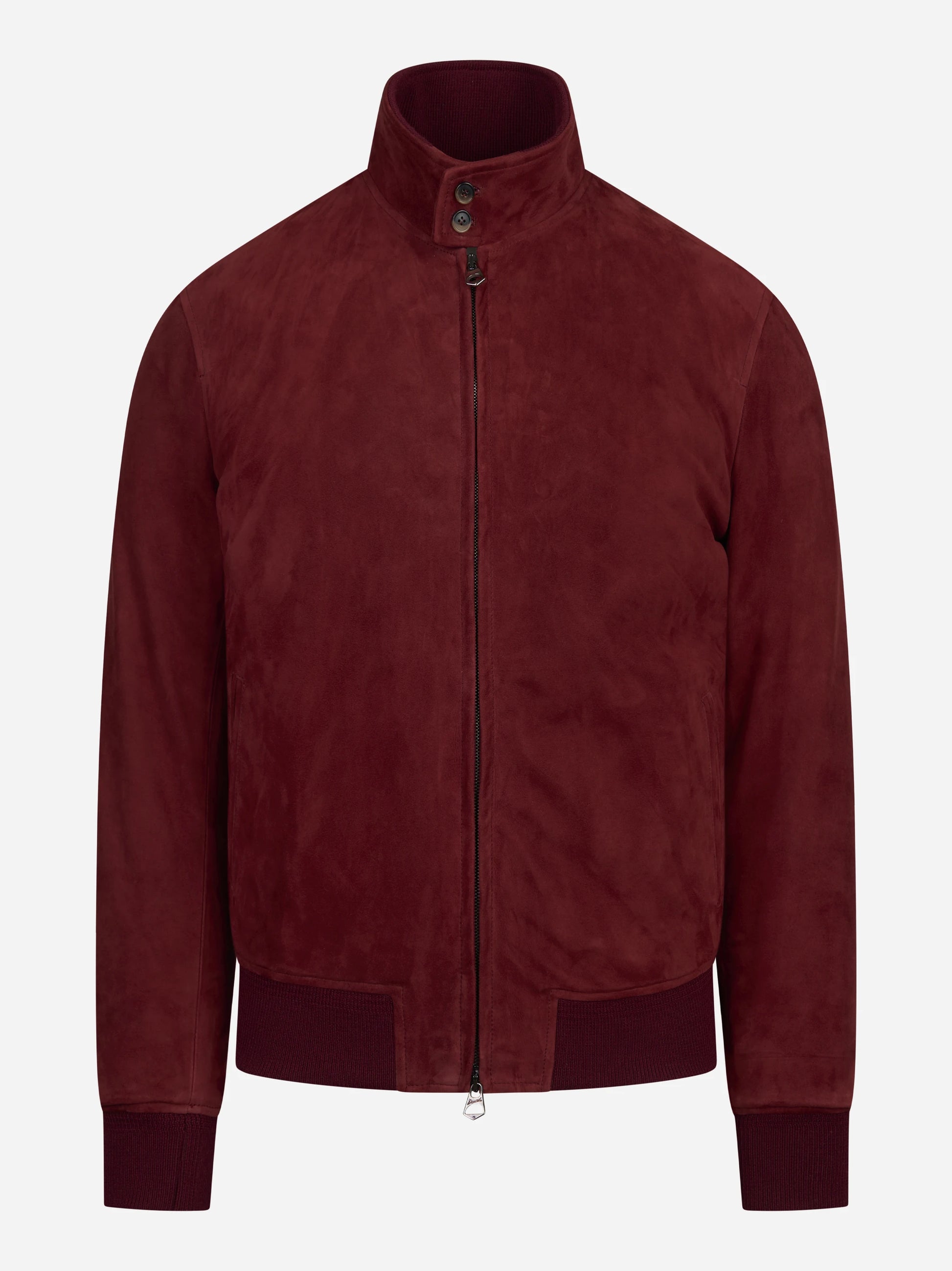 Bomber in pelle scamosciata rosso STEWART – immagine 1 di 3