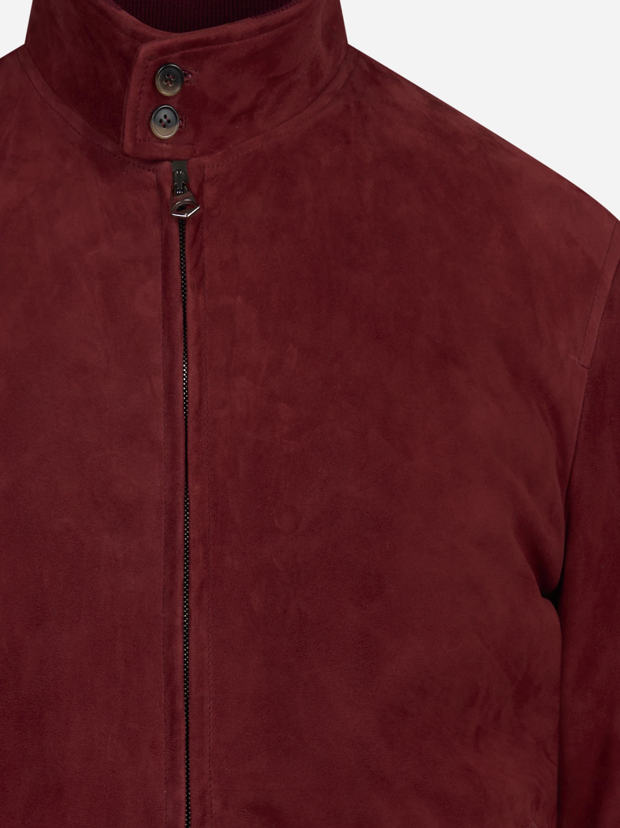 Bomber in pelle scamosciata rosso STEWART – immagine 3 di 3