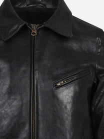 Giacca biker in pelle nera STEWART – immagine 3 di 3