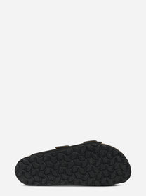 Sandalo Buckle in suede nero