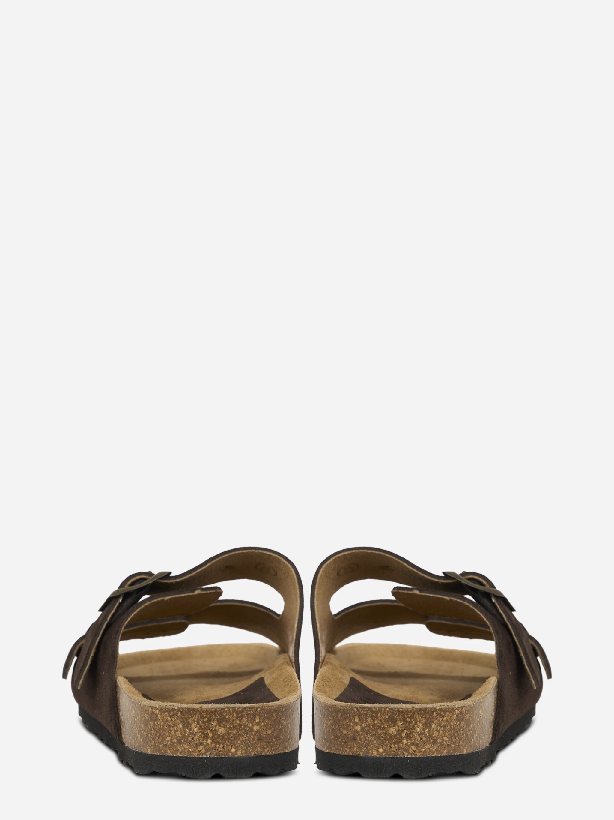 Sandalo Buckle in suede marrone