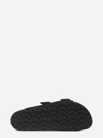 Sandalo Buckle in suede marrone