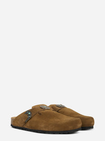 Mules 140 in suede marrone