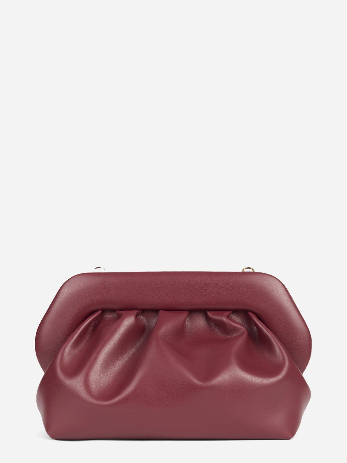 Pochette Bios in tessuto vegano bordeaux - vista frontale