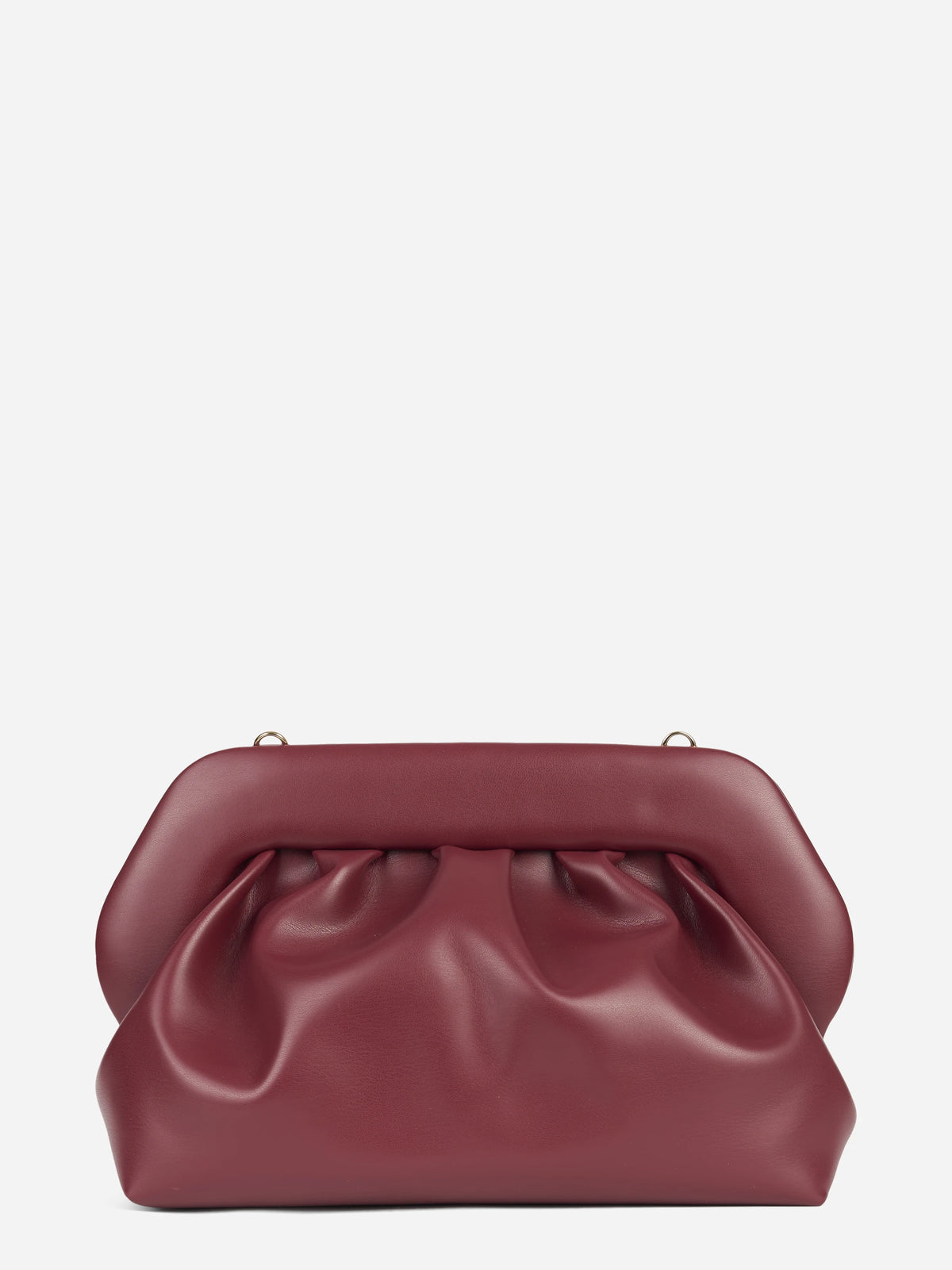 Pochette Bios in tessuto vegano bordeaux - vista laterale