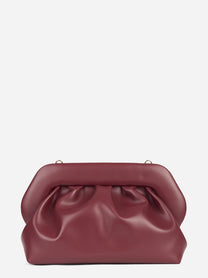Pochette Bios in tessuto vegano bordeaux - vista laterale