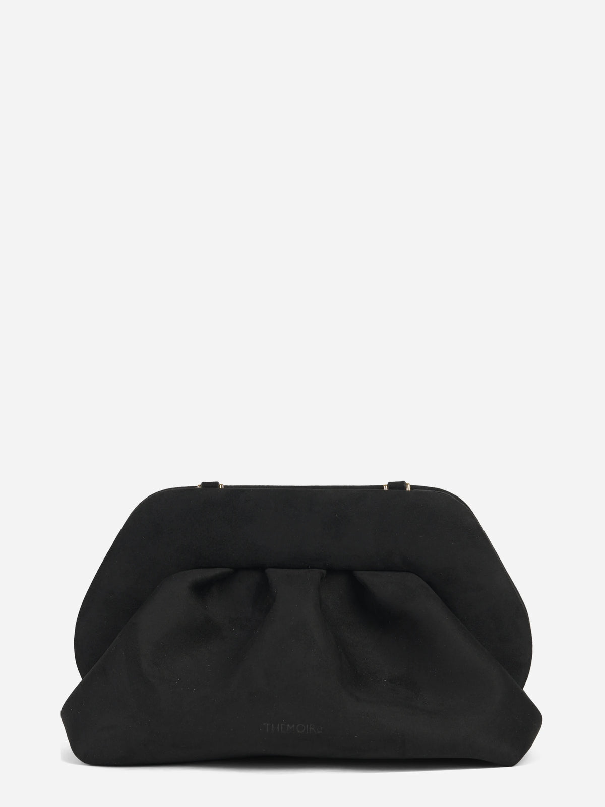 Pochette Bios Medium effetto suede nera - vista frontale