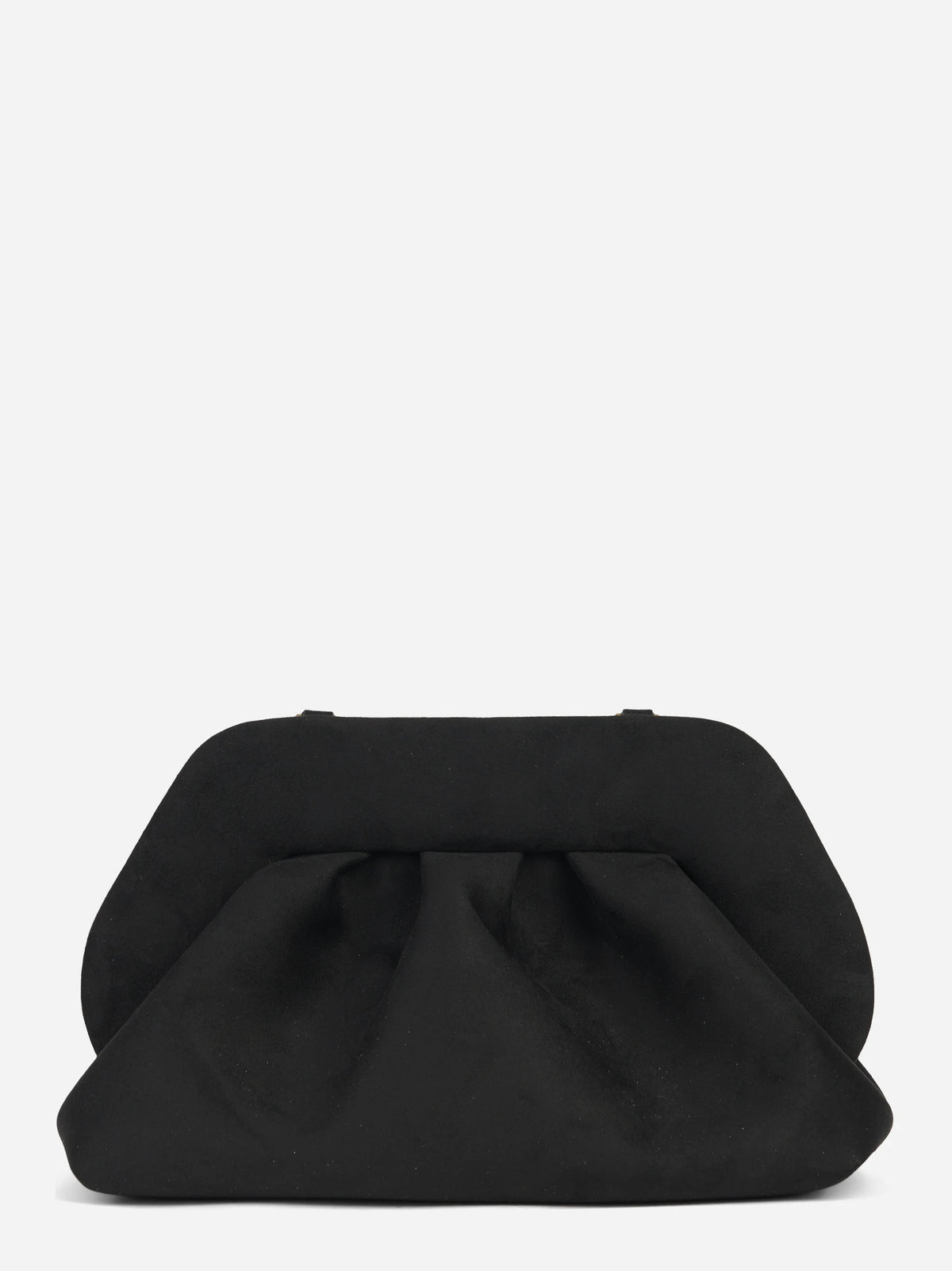 Pochette Bios Medium effetto suede nera - vista laterale
