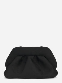 Pochette Bios Medium effetto suede nera - vista laterale