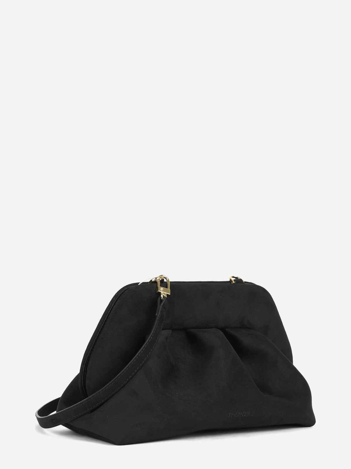Pochette Bios Medium effetto suede nera - vista posteriore