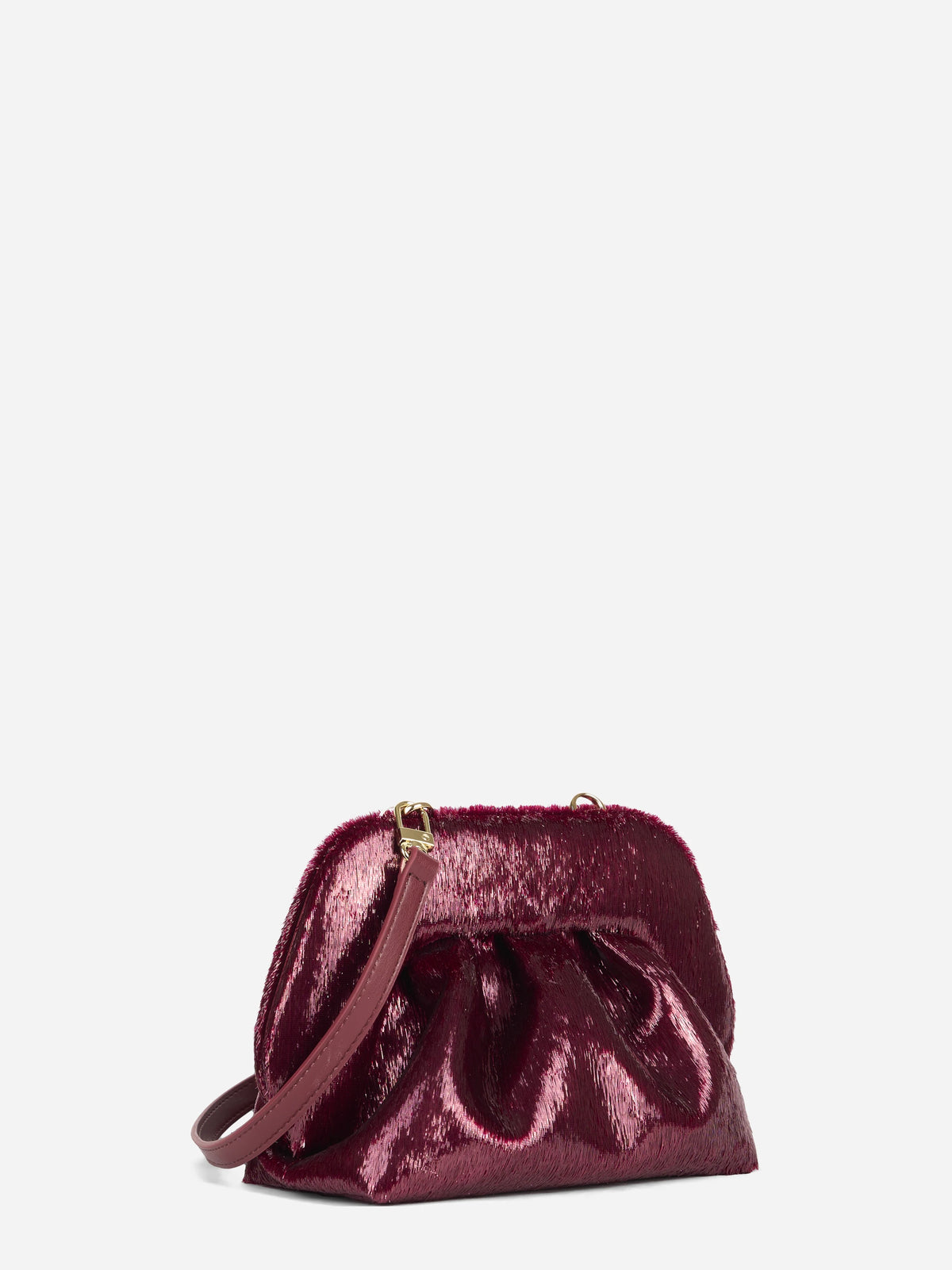 Pochette Bios Small Soft Lurex bordeaux - vista posteriore