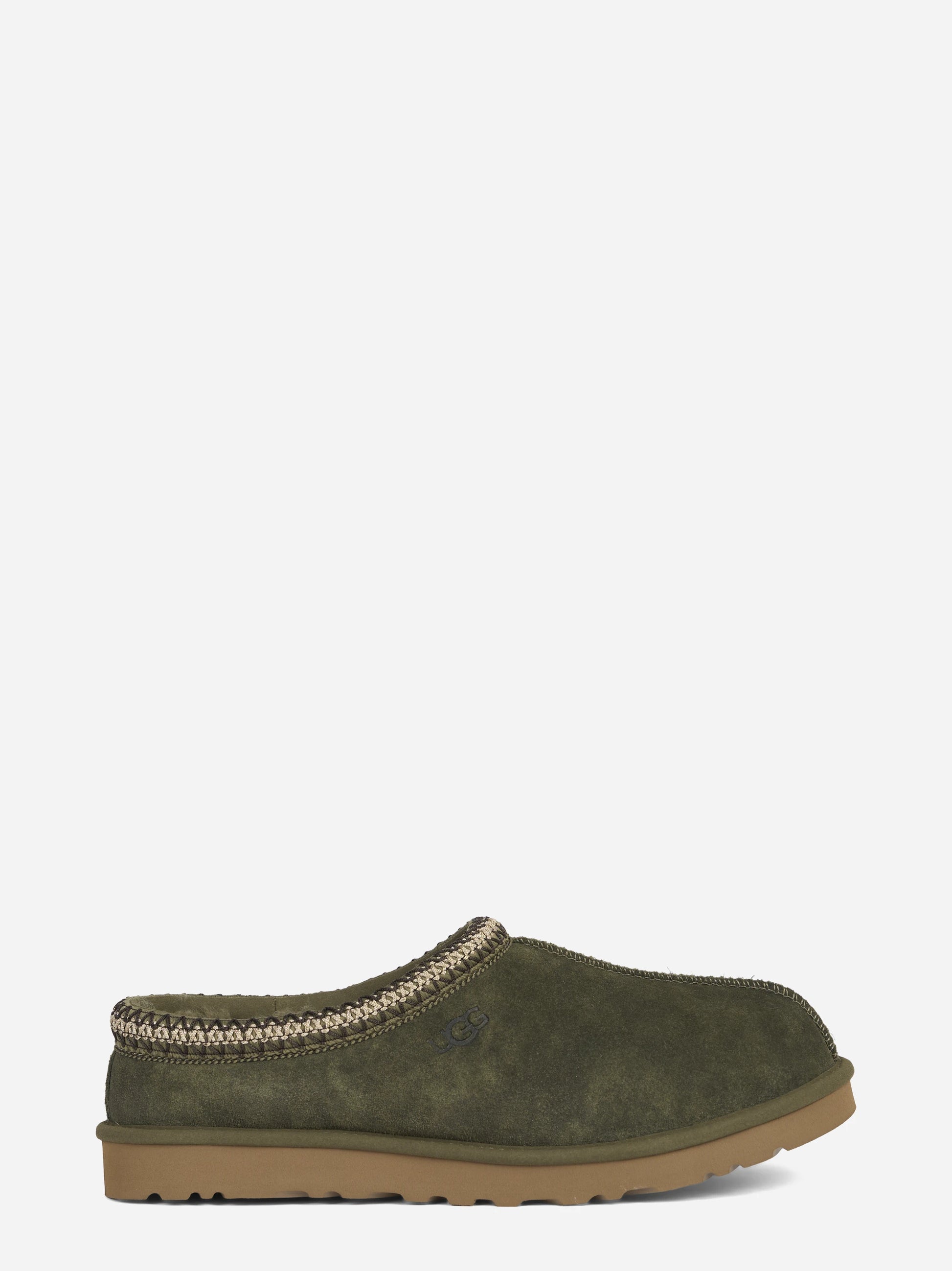 Ciabatta Tasman Baxter in camoscio Burnt Olive - vista laterale