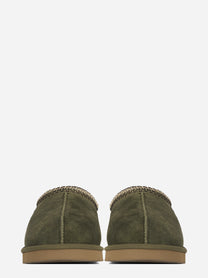 Ciabatta Tasman Baxter in camoscio Burnt Olive - vista frontale
