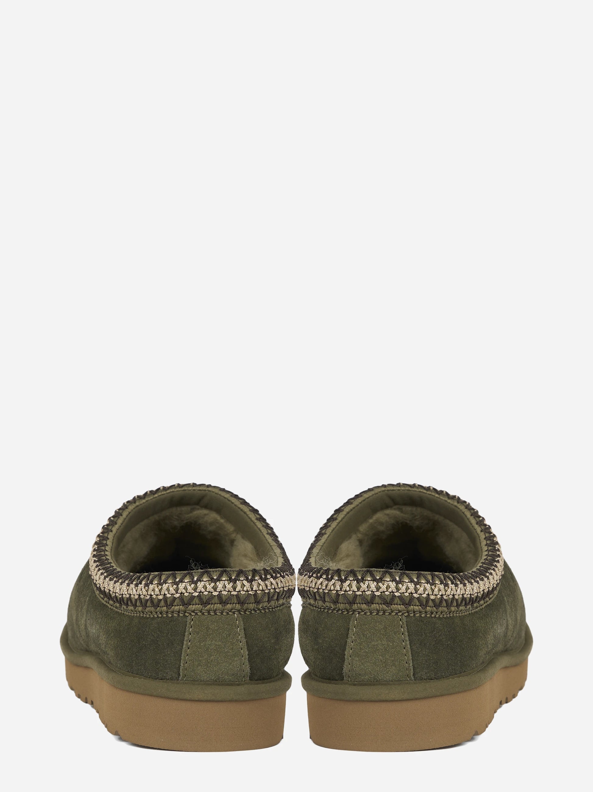 Ciabatta Tasman Baxter in camoscio Burnt Olive - vista tre quarti