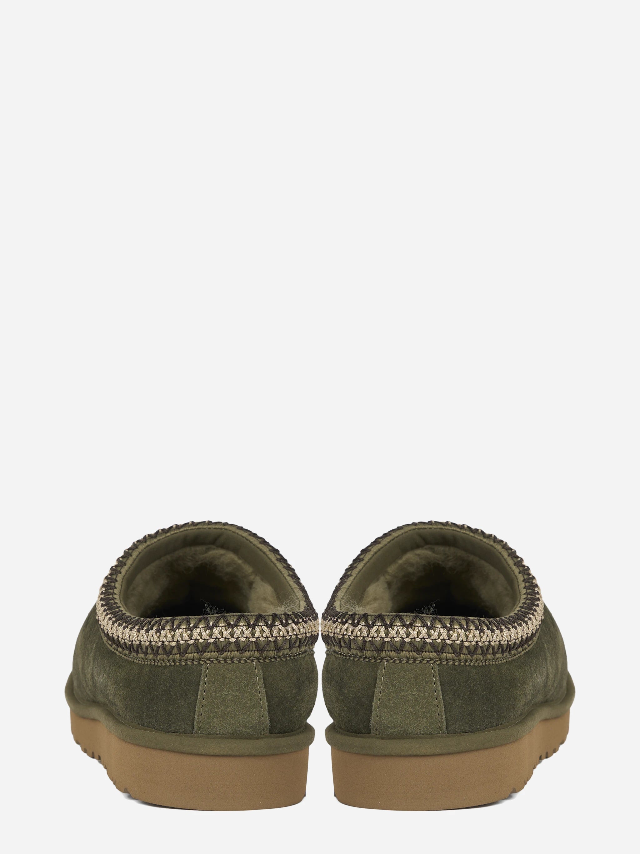 Ciabatta Tasman Baxter in camoscio Burnt Olive - vista tre quarti