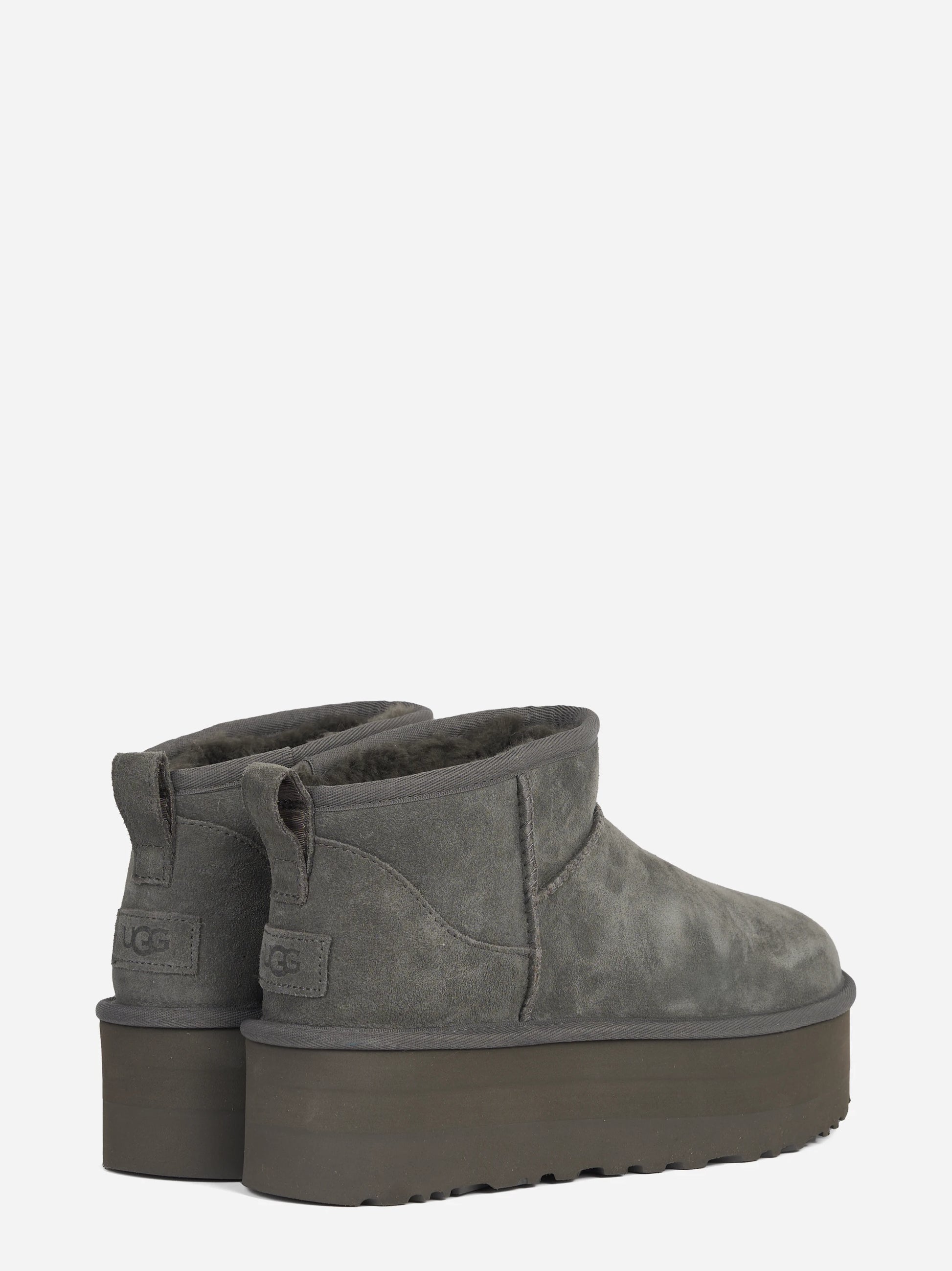 Stivaletto Classic Ultra Mini Platform in camoscio Charcoal - dettaglio della suola