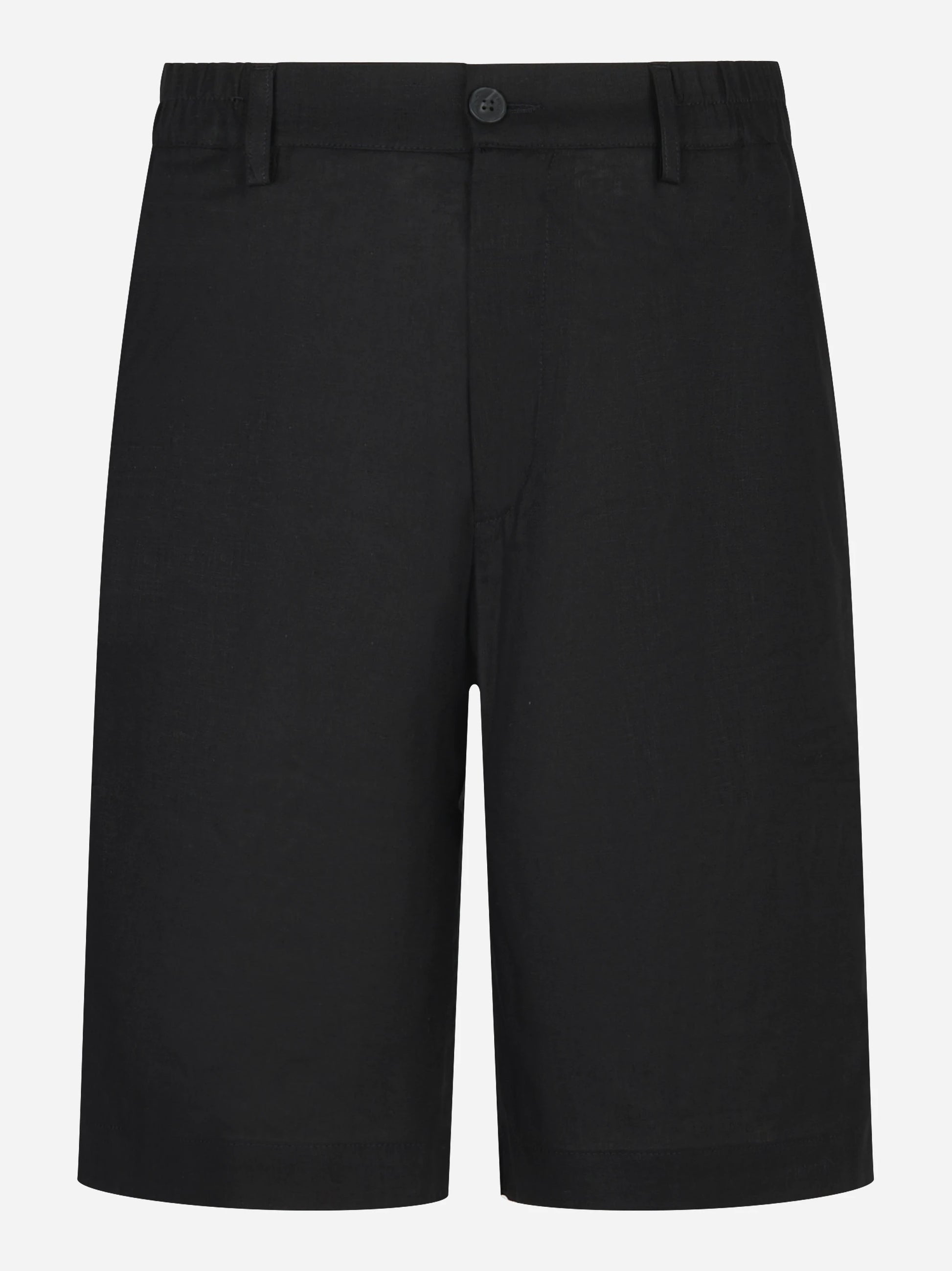 Shorts Curico nero in lino e viscosa