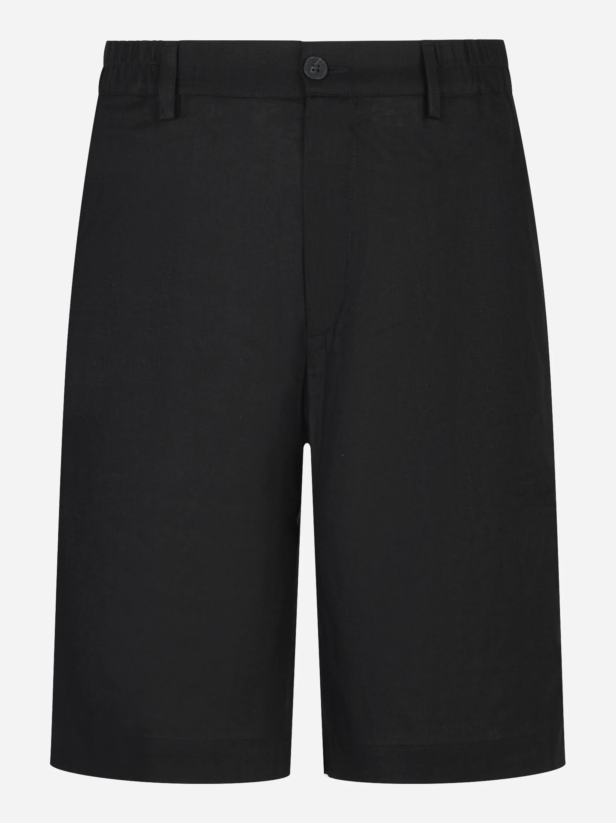 Shorts Curico nero in lino e viscosa