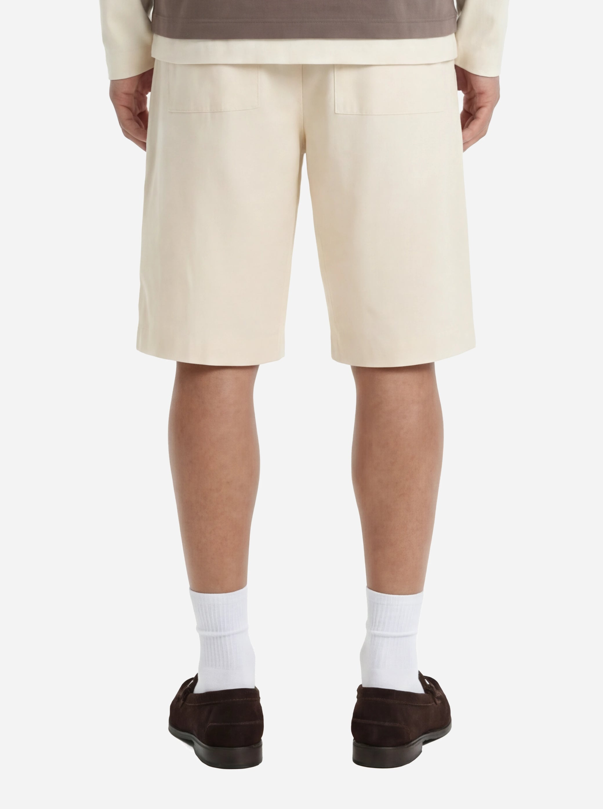 Shorts Curico bianco in lino e viscosa