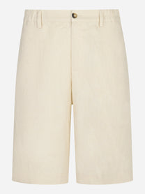 Shorts Curico bianco in lino e viscosa