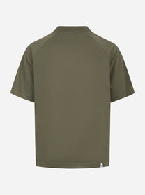T-shirt in cotone con spalla raglan verdeLienz
