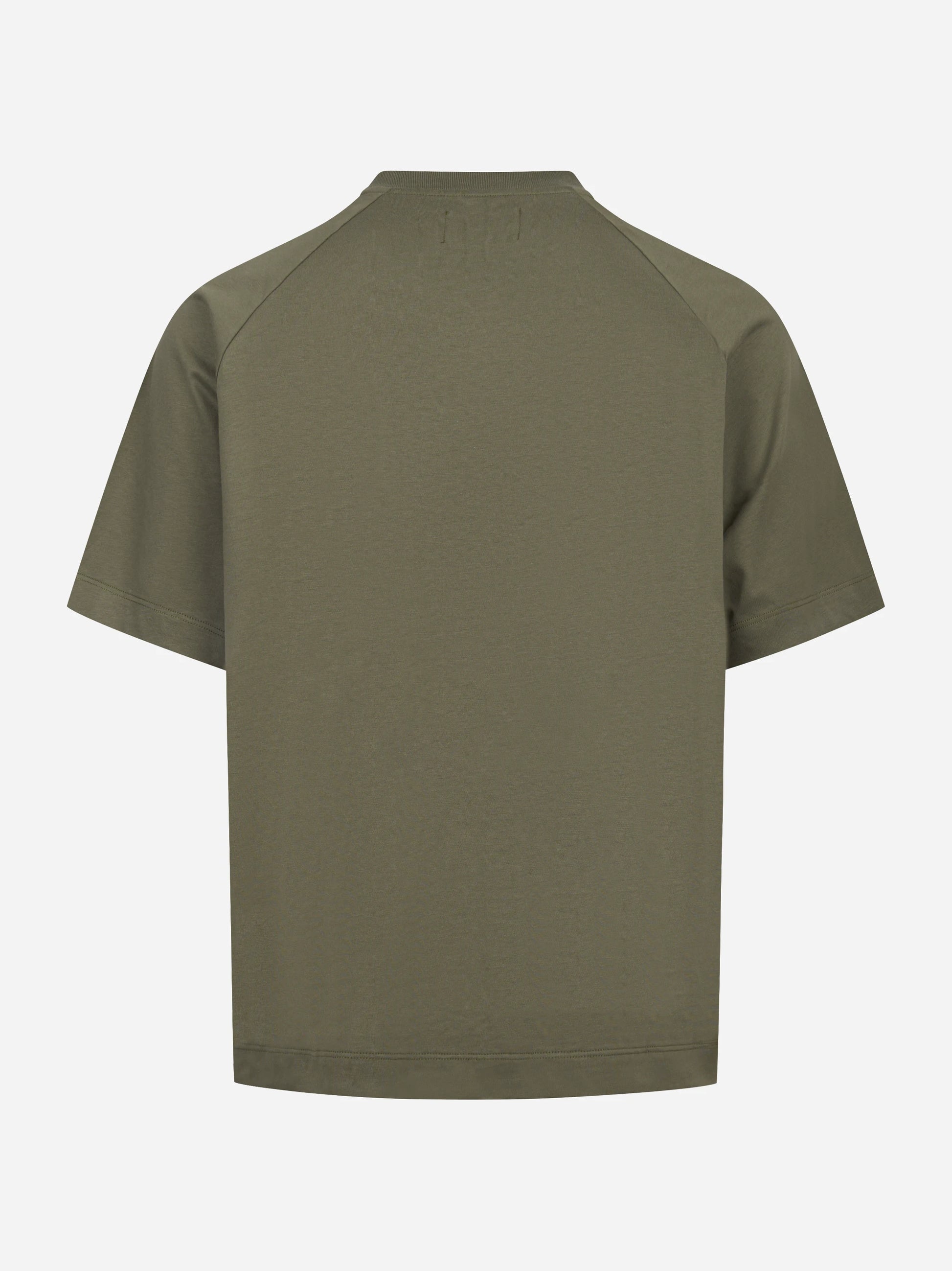 T-shirt in cotone con spalla raglan verdeLienz